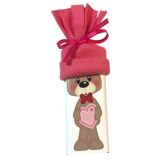 Personalized Valentine’s Day Hershey Bar with Teddy Bear Wrapper, Valentine Candy Favor