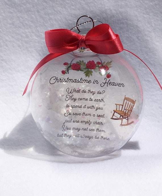 Christmas in Heaven Memorial Ornament, Sympathy Gift, In Memory of Dad