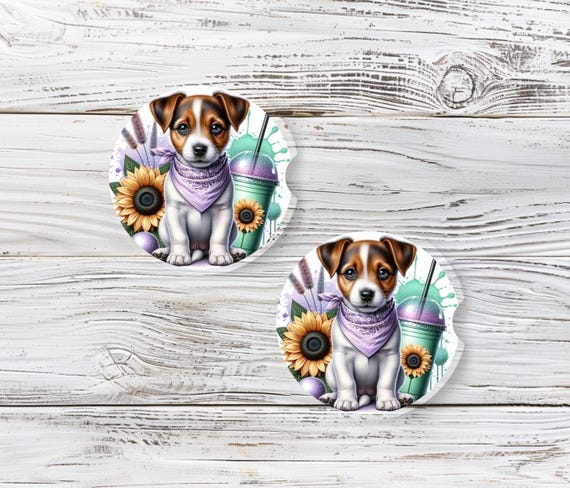 Dog Mom Car Coasters, Stocking Stuffers, Coworker Gift, Secret Santa, Christmas, Friend Gift