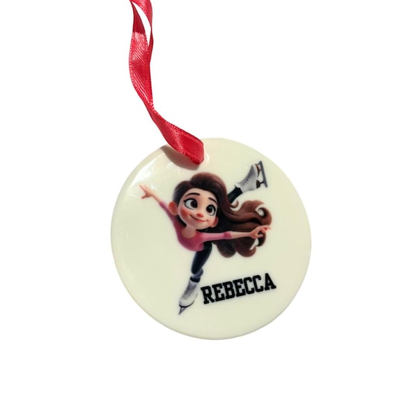 Figure Skating Ornament, Ice Skater, Figure Skater, Christmas, Custom, Granddaughter Gift