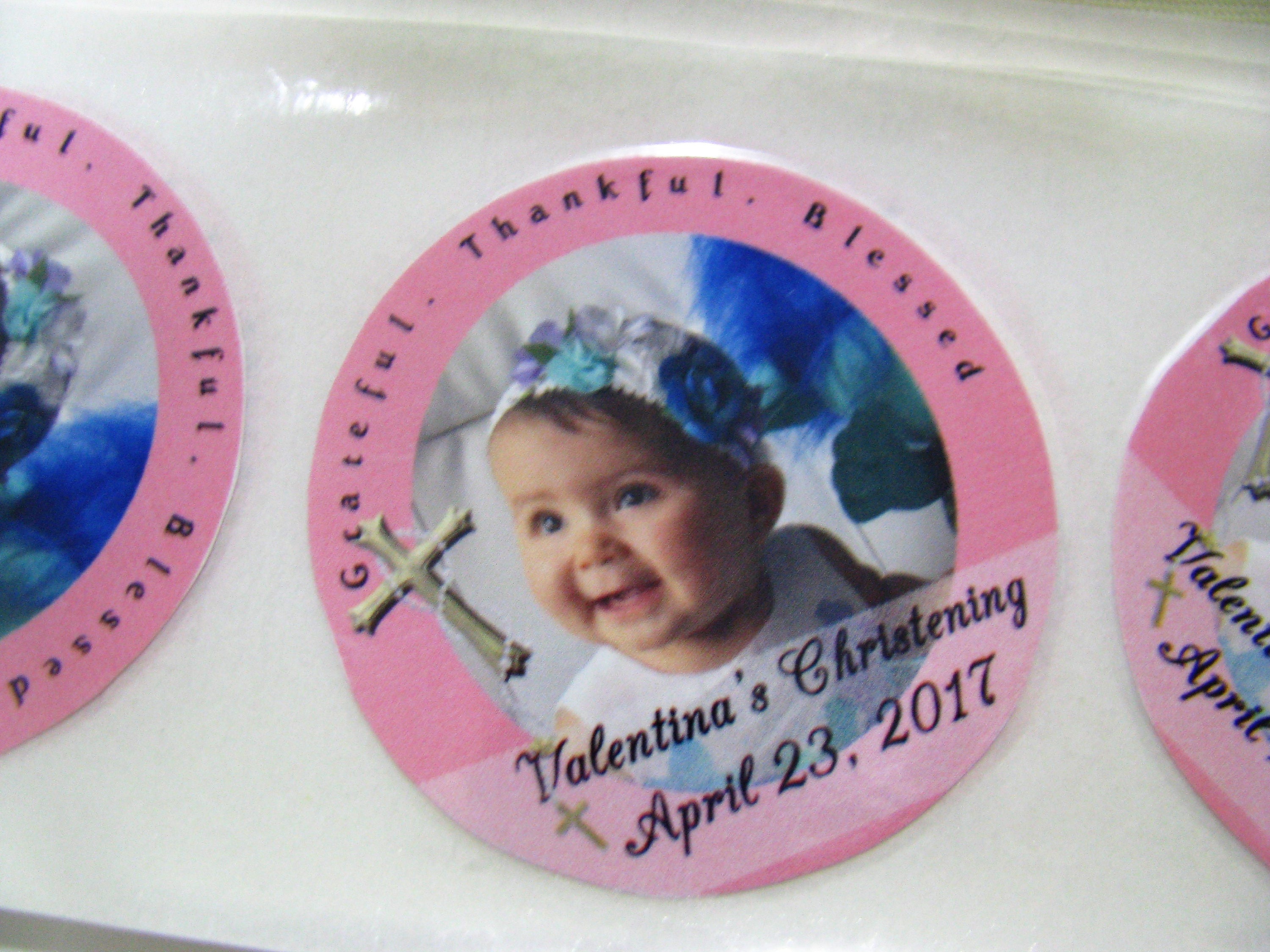 Christening Favor Stickers Favor Labels Personalized Stickers
