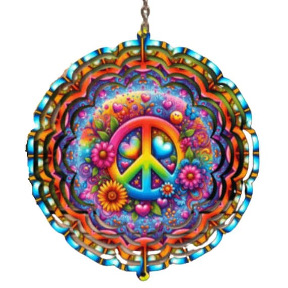 Peace Sign Wind Spinner, Birthday, Niece Gift