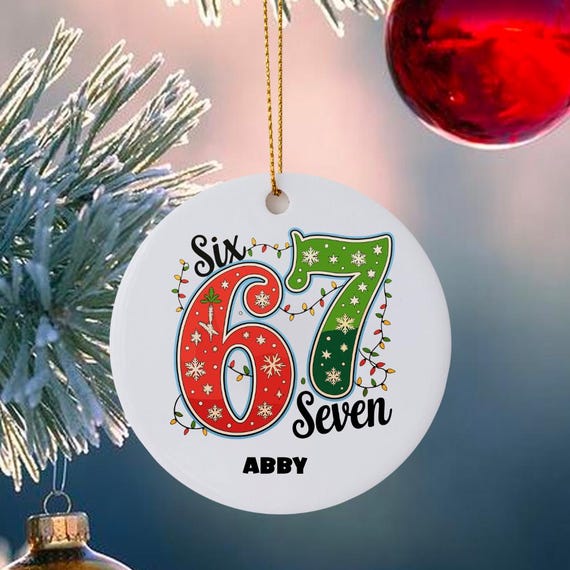 67 Christmas Ornament, Personalized, Christmas, Daughter Gift