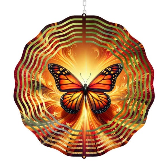 Butterfly Gift, Wind Spinner, Monarch Butterfly, Birthday, Mom Gift
