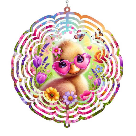 Duck Wind Spinner, Duck Lover Decor, Summer Decor, Birthday, Daughter Gift