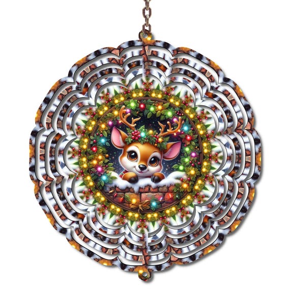 Reindeer Wind Spinner, Christmas, Secret Santa, Coworker Gift