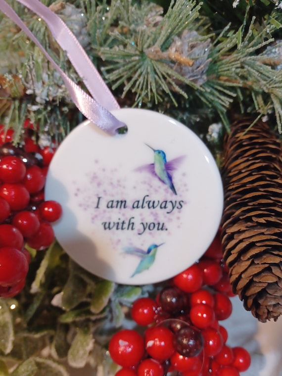 Memorial Gift for Loss of Father, Memorial Christmas Ornament, Hummingbird, Friend GIft