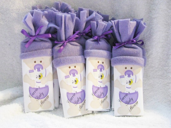 Purple Baby Shower Favors for a Unique Girl Baby Shower also in Pink, Blue, Yellow and Green Party Favors for the New Baby