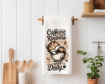 Kitchen Towel | Sleepy Kitten Coffee Cup, Butterflies, Farmhouse Decor