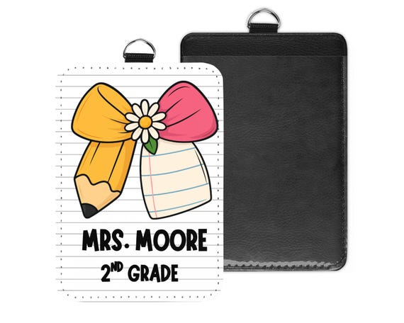 Teacher Lanyard, Teacher ID Holder, Teacher Gift, Back to School, Gift for Teacher