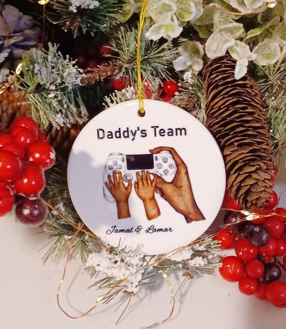 Gamer Gift, Dad Gift, Christmas Ornament, Personalized Ornament, Christmas, Gift for Dad
