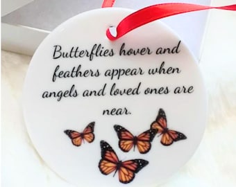 Butterfly, Memorial Gift, Memorial Ornament, Christmas Gift for Wife