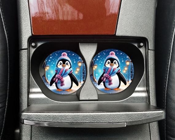 Penguin Lover Car Coasters, Stocking Stuffers, Secret Santa, Coworker Gift