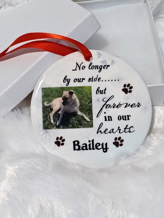 Pet Memorial Ornament, Dog Memorial, Christmas Gift, Family Gift, Gift for Her