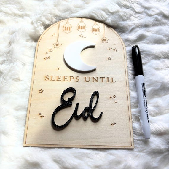 Ramadan Countdown Sign Sleeps Until Eid Ramadan Decor Eid Countdown Ramadan Sign Dry Erase Ramadan Board Eid Mubarak Decor