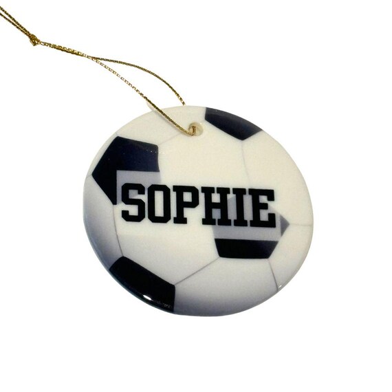 Soccer Ornament, Personalized Ornament, Christmas, Daughter Gift