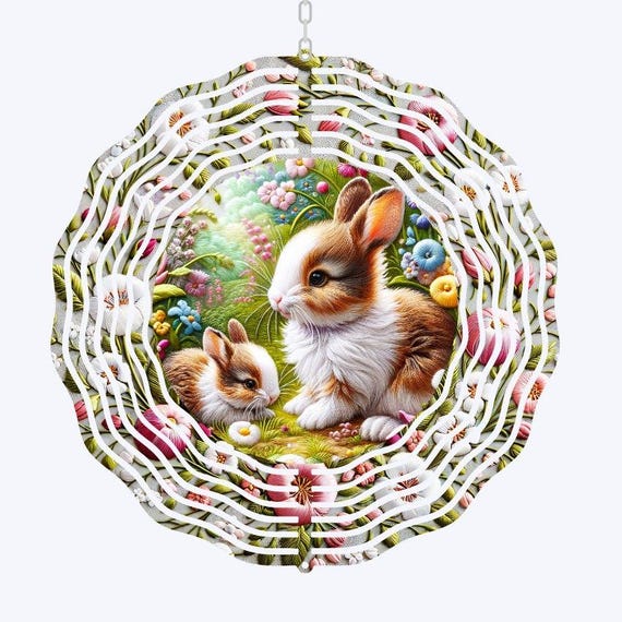 Small Easter Decor, Spring Wind Spinner, Easter, Mom Gift
