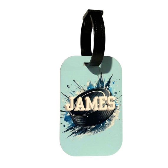 Hockey Bag Tag, Name Tag, Hockey Gift, Christmas, Stocking Stuffer, Grandson Gift