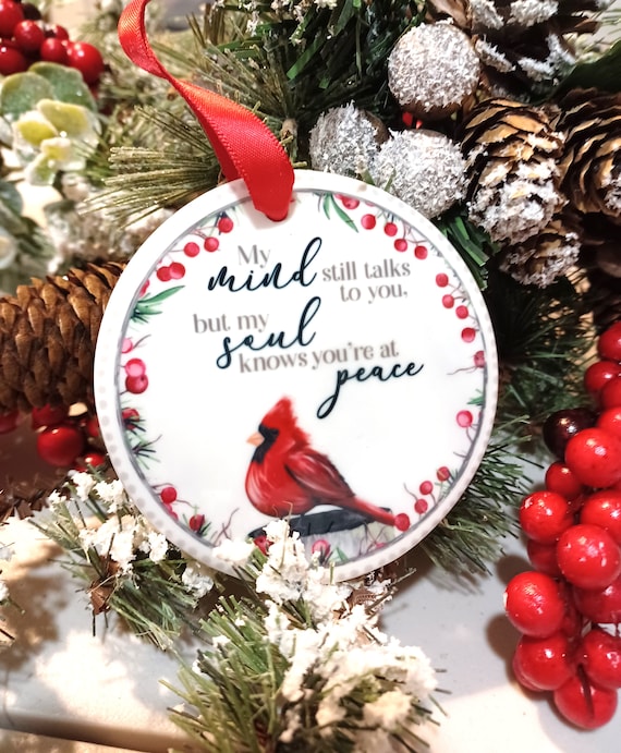 Memorial Ornament, Cardinal Ornament, Christmas, Friend Gift
