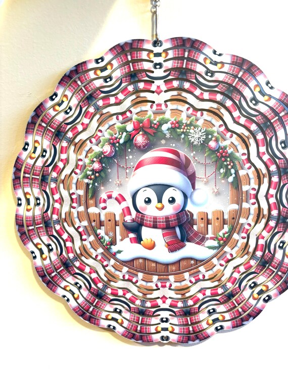 Penguin Gift, Christmas Wind Spinner, Secret Santa Gift