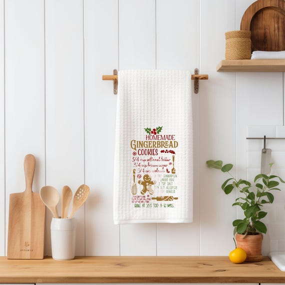 Christmas Kitchen Towel, Recipe Towel, Christmas, Grandma Gift