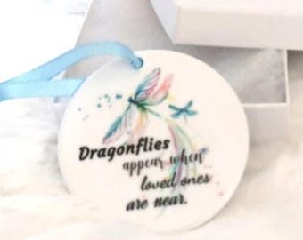 Memorial Dragonfly Ornament, Loss Of Mom, Sister, Friend