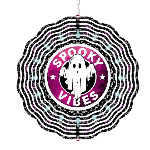 Spooky Vibes, Wind Spinner, Halloween, Mom Gift