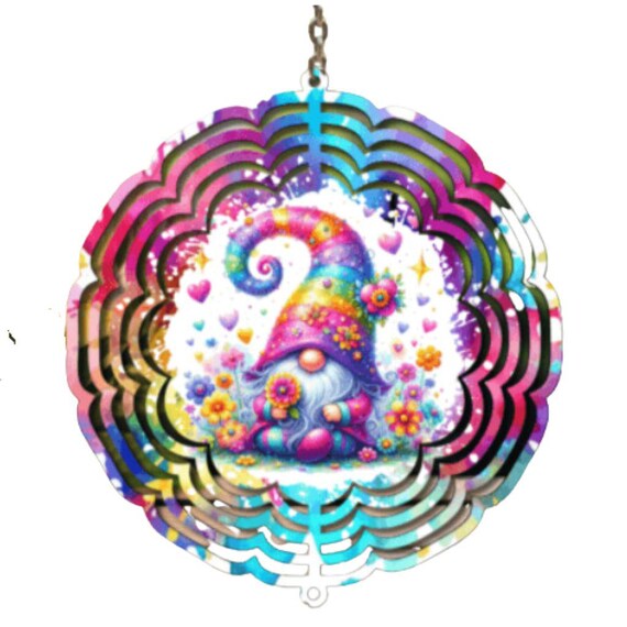 Gnome Hippie Wind Spinner, Christmas, Daughter Gift