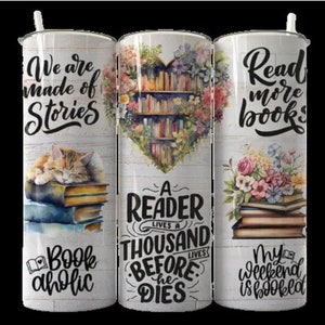 Book Lover Tumbler, Book Lover Gift, Custom Tumbler, Skinny Tumbler, Birthday, Sister Gift