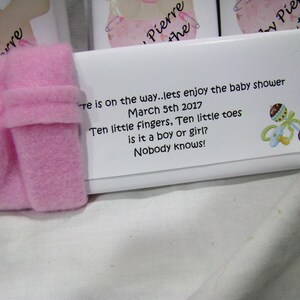 Baby Shower Favors. special Hershey bars with handmade hats. Super cute for baby shower image 5