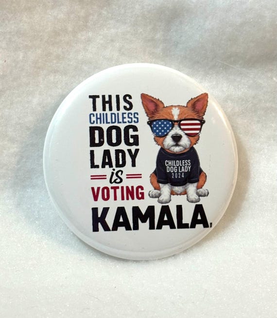 Proud Childless Dog Lady for Kamala, Kamala Harris, Democrat, Voting, Elections, Granddaughter Gift
