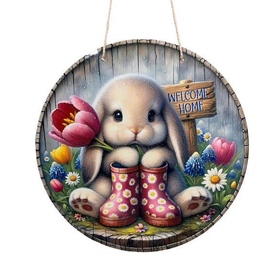 Easter Decor, Door Hanging, Spring Decor, Easter, Mom Gift