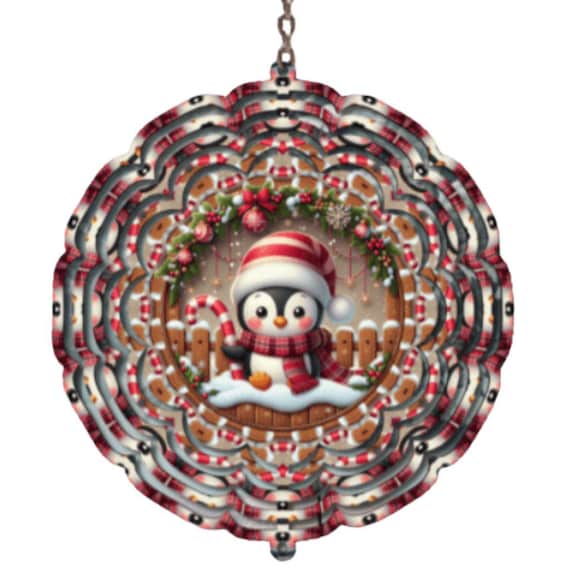 Penguin Gift, Christmas Wind Spinner, Secret Santa Gift