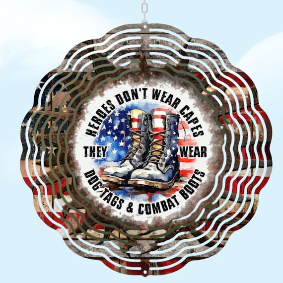 Military Gift, USA, Veteran, Wind Spinner, Fathers Day, Dad Gift