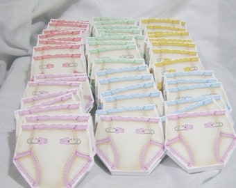 Personalized Baby Shower Mint Favors: Diaper Design