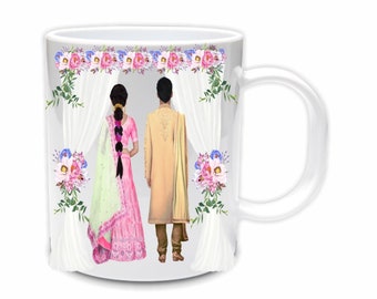 Indian Wedding, South Asian, Indian Couple Coffee Mug, Wedding, Bride Gift