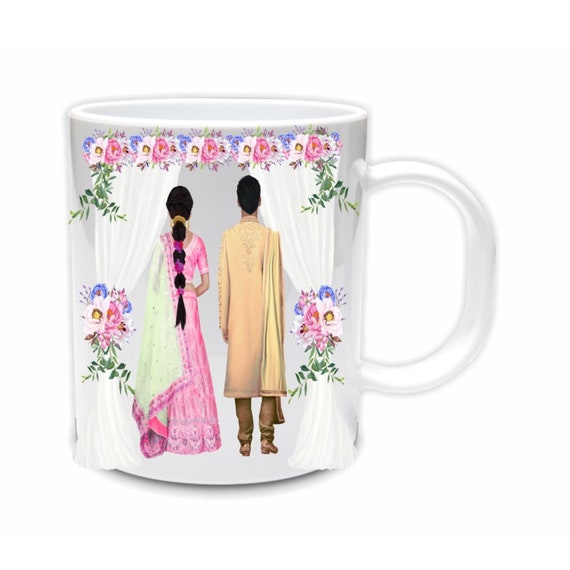 Indian Wedding, South Asian, Indian Couple Coffee Mug, Wedding, Bride Gift