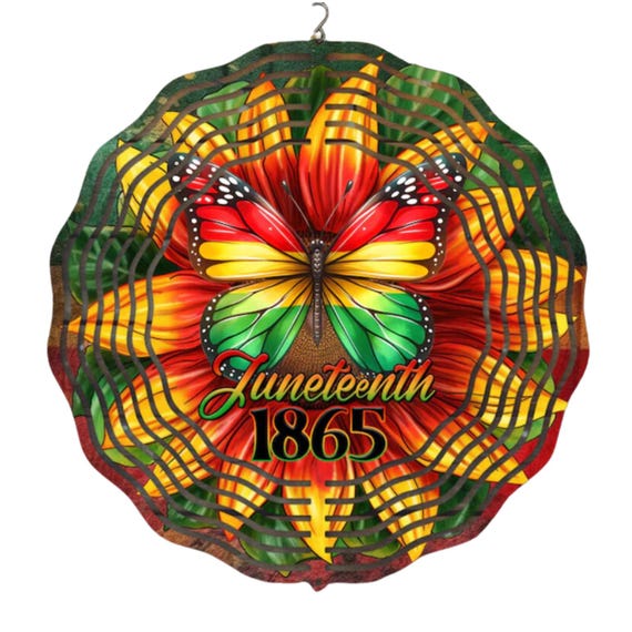 Juneteenth Decor, Black History, Wind Spinner, Juneteenth, Friend Gift