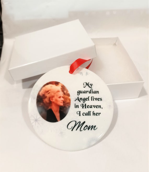 Mom Memorial Ornament, Sympathy Gift, Christmas, Husband Gift