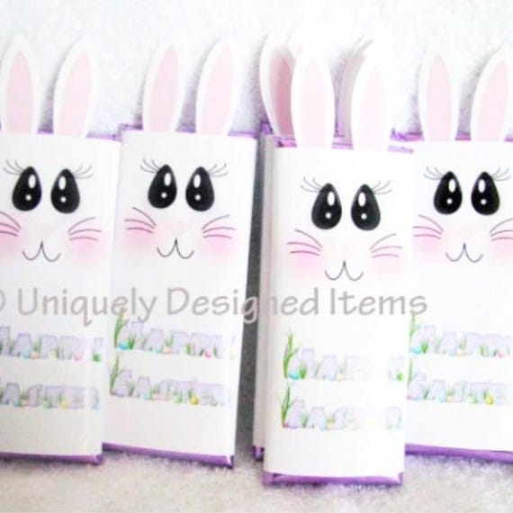 Easter Party Favors - Easter Bunny Bars Personalized