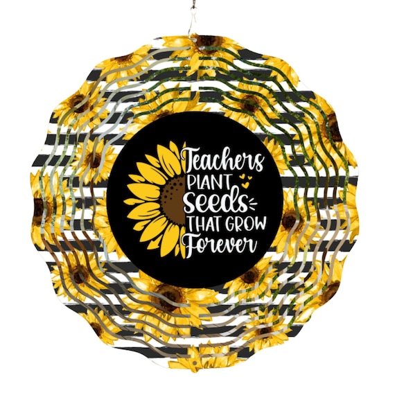 Teacher Appreciation Gift, Sunflower Wind Spinner, End of Year, Teacher Gift