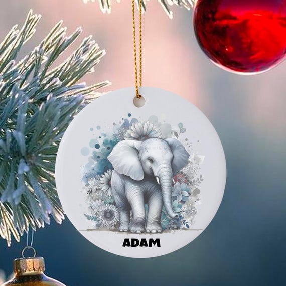 Elephant Christmas Ornament, Christmas, Son Gift