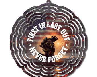 Firefighter Gift Wind Spinner | Never Forget