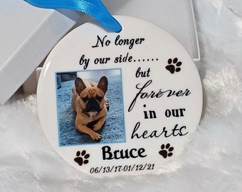 Dog Memorial Ornament, Pet Memorial, Christmas, Gift for Sister