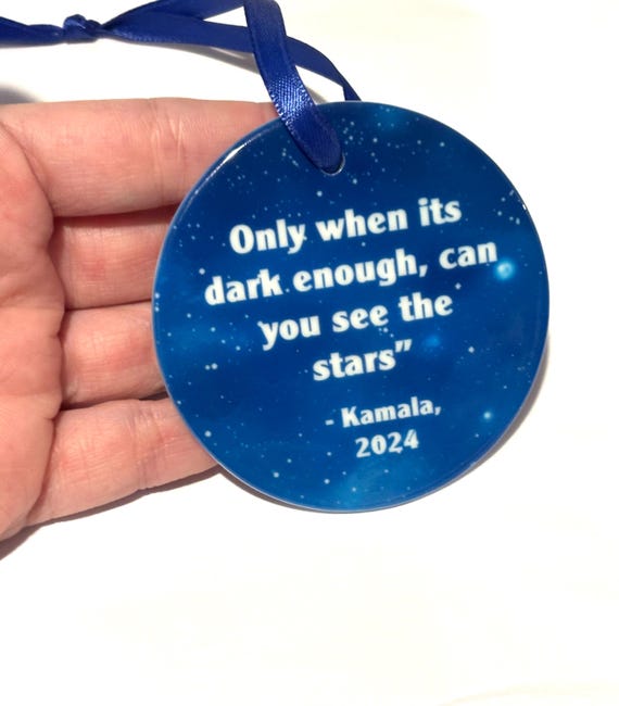 Feminism Ornament, When Its Darkest, Kamala Harris Speech, Christmas, Daughter Gift
