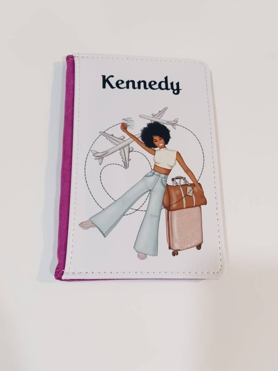 Personalized Passport Cover, Black Girl Magic, African American, Travel Gift, Wedding, Bridesmaid Gift