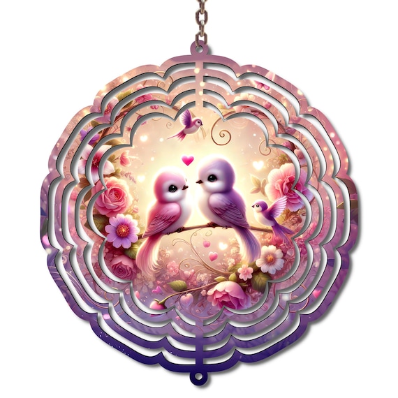 Love Bird Wind Spinner – Romantic Garden Decor for Spring & Valentine’s Day