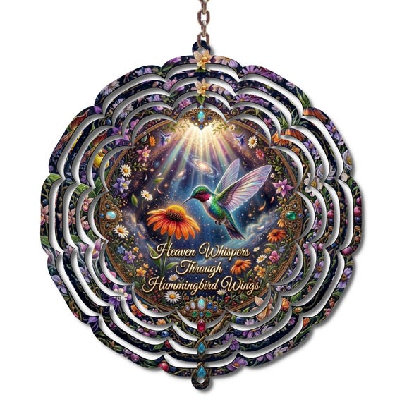 Hummingbird Memorial Wind Spinner | Garden Decor, Sympathy Gift