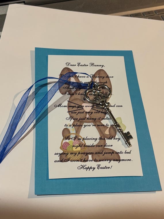 Easter Bunny Key, Magic Bunny Key, Easter, Grandchildren Gift