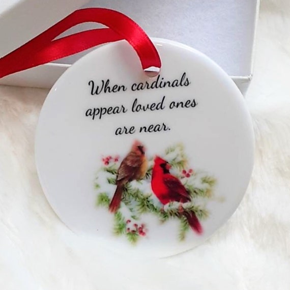Sympathy Gift Loss of Mother, Memorial Ornament, Cardinals, Gift for Girlfriend